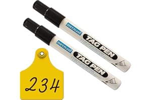 VET.PLUS 2 Pcs Ear Tag Marking Pen With Special Strong Penetration Ink Waterproof Writing Long Lasting and Not Fade for Cattle Ear Tag (2)