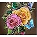 Whitelotous Charming Flowers 5D Diamond Painting DIY Paint-By-Diamond Kit Home Wall Decor 12 x12 inch (Partial Drill)