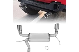 TECTRUC Exhaust Muffler System Stainless Steel Cat-Back,Dual Walled Tip 2007-2017 Wrangler JK Exhaust Muffler Kit