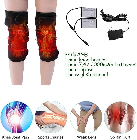 Battery Heated Knee Brace Wrap Support PITI Electric