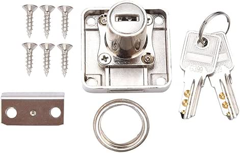 Cerradura Para Cajón Gabinete Buzón Armario,Bloqueo de muebles(138-22