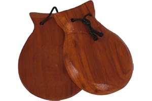 BQLZR 1 Pair Professional Mahogany Castanets Clapper Percussion for Musical