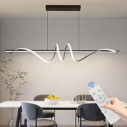 Black Chandelier, Modern Ceiling Spiral Pendant