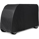 Amazon Basics Golf Cart Cover, Water-Resistant Oxford Fabric Golf Cart Cover, 3 Zippered Doors, Fits EZGO, Yamaha, Club Car, 2/4 Passenger