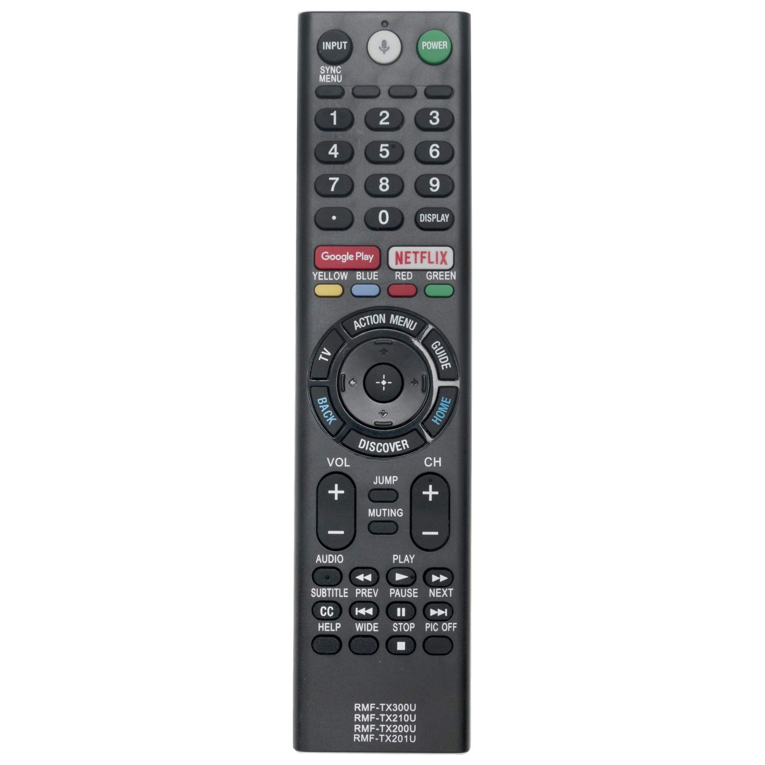 VINABTY RMF-TX300U Replaced Remote For Sony KD-75XE9405 KD-65A1 KD-43XE8004 KD-75XE8505 KD-49XE8004 KD-55XE9005 KD-65XE8505 KD-49XE9005 KD-75XE9005 KD-65XE9005 KD-55XE9305 KD-65XE9305 RMF-TX200U TV