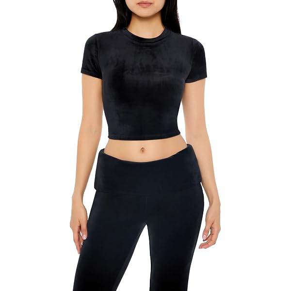 Pull Crop Forever 21 Taille S - Noir à Rayures Latérales, Manches Longues, Mélange Coton - Très Bon état