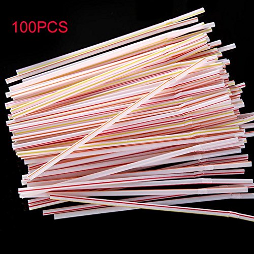 Drinking Straws - 2019 S 100pcs Curved Plastic Drinking Straw Cocktail Lounge Wedding Birthday Party Special Summer - Straight Cocktail Drink Reusable Straw Caps Holder Drinking Dispenser Dis