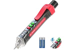 NJTY Voice Broadcast Voltage Tester,Non Contact Voltage Tester,12V-1000V/48V-1000V Dual Range,Electrical Tester,Integrated LED Flashlight and red Indicator Light