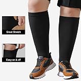 PutuO Plus Size Compression Socks 20-30 mmHg Men Women Black 5XL 1 Pair view 4