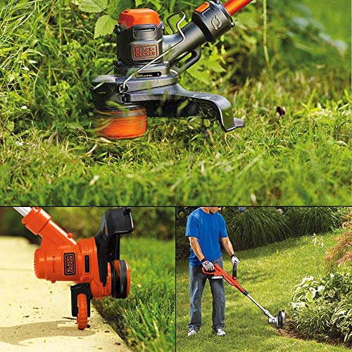 DLseego Trimmer Spools Compatible with Black Decker AF-100 LST420 GH900 Weed Eater Replacement Spools Edger, Auto Feed 30ft 0.065" with RC-100-P Covers (8 Replacement Spool, 1 Trimmer Cap)