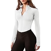 GYM RAINBOW Women's Zip Up Workout Jacket Lightweight Slim Fit Athletic Jacket Cropped Running Gym Tops with Thumb Holes