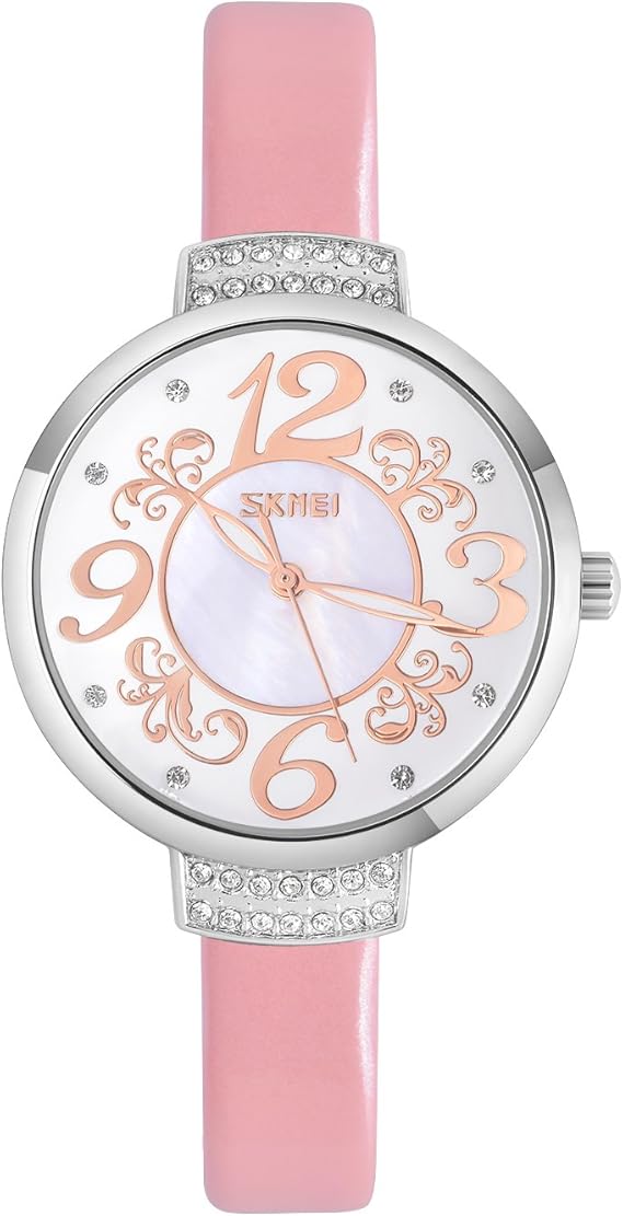 Amazon おしゃれ デザイン 腕時計 生活防水31m 女性のフォーム クォーツ時計 大きな文字盤 日付表示 ピンク レディース腕時計 腕時計 通販