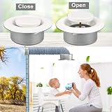 AFASOES Round Ceiling Vent Adjustable Air Valve Grille 100mm 4" Metal White view 5