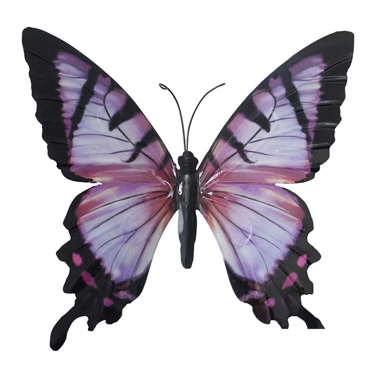 Primus Large Metal Butterfly, Pink, 35 x 32cm