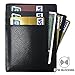 Aonal Mens Slim RFID Blocking Front Pocket Card Wallet Crosshatch Black