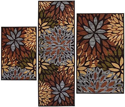 Cleopatra Printed 3-piece Rug Set (Non Skid Backing)