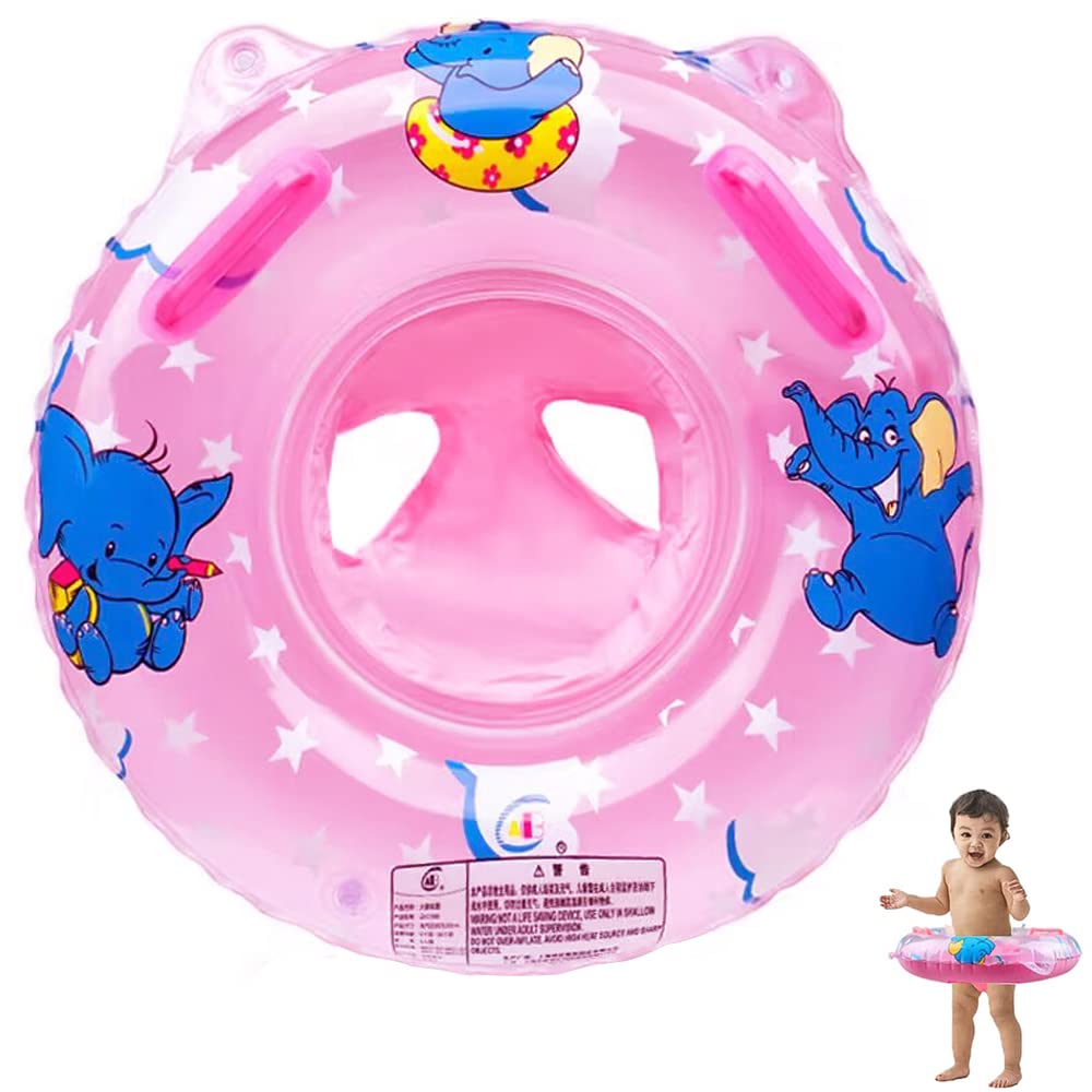 Photo 1 of Baby Swimming Float, Inflatable Floatie Raft with Handle Safety Seat, Children Waist Float Ring Kids Water Bathtub Beach Party Toys, Toddler Swim Ring Over 6 Months