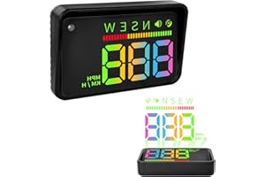 KUOWEIHUD Heads up Display for Cars,Head up Display for Car,MPH Speedometer,Car Speedometer Display,Car Heads up Display,HUD Speedometer,GPS Heads up Display,GPS Speedometer,Digital Speedometer for Car MPH