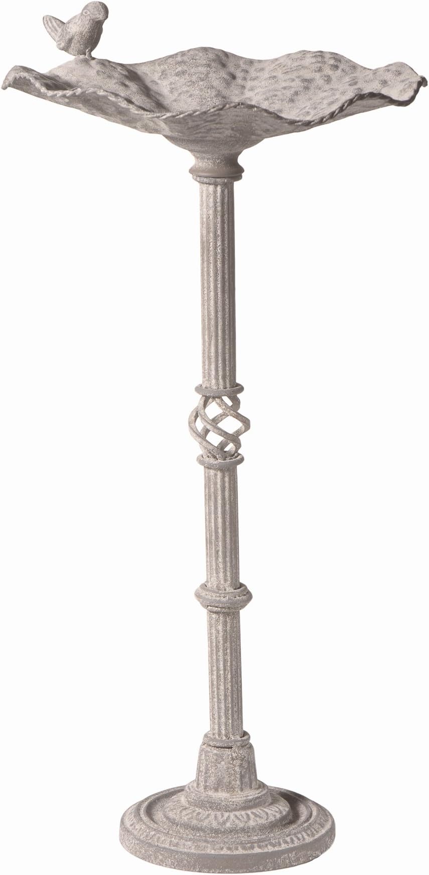 MyHomeZoo Cast Iron Bird Bath – Antique Pedestal Design For An Elegant Touch To Your Outdoor Garden – Thick Base For Sturdiness And Reliability