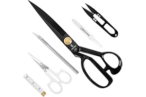 KNPXSET Premium Tailor Scissors Heavy Duty - 10 inch Stainless Steel Sewing Scissors, Fabric Shears for Leather, Home, Office, Artists, Dressmakers