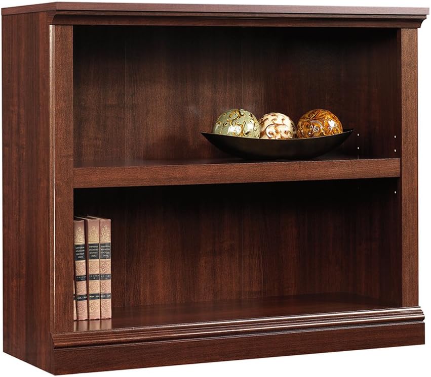 Sauder 2-Shelf Bookcase, Select Cherry finish: Furniture & Decor