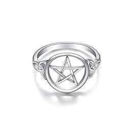 DAOCHONG S927 Sterling Silver Pentagram Amulet