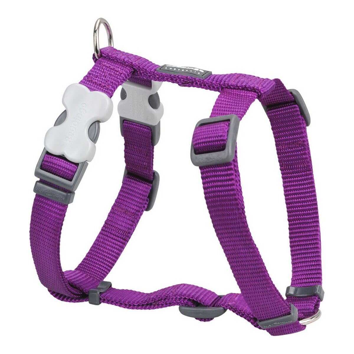 Red Dingo Classic Dog Harness Plain, Purple, Medium 20mm