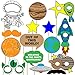 Blue Orchards Space Photo Props (32 Pieces) for Photo Booths, Kids Birthdays, School Parties, Science Fairs and More! Our Space Photo Booth Party Favors are Pre-Made (Not DIY) for Your Convenience!
