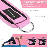flintronic Ankle Straps for Cable Machine with Double D-Rings Neoprene view 3