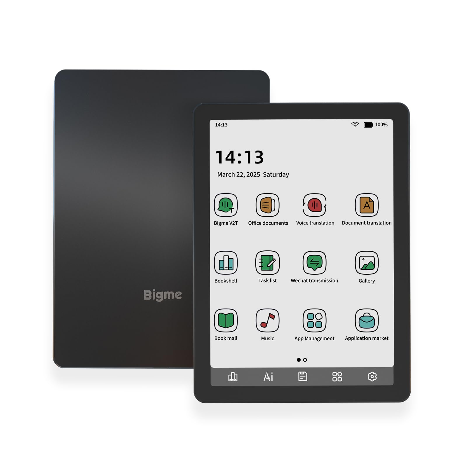 Bigme B6 Color eReader, Lectores de libros electrónicos Color Eink Lectores electrónicos Android de 6 pulgadas Tableta ePaper digital con Android 14, 4G+64GB, Luz frontal ajustable Dispositivo de lectura electrónica Android E-Ink con audiolibro Negro