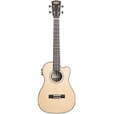Kala Solid Spruce Striped Ebony Baritone Cutaway w/EQ