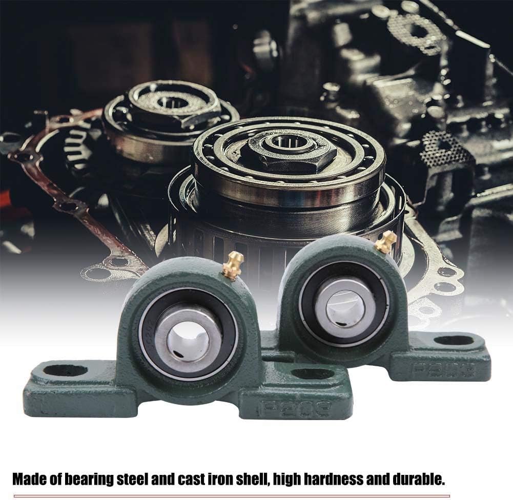 2Pcs UCP202 Pillow Block Bearing Solid Cast Iron Base Ball Mount Self-Alignment Cast Housing OD 40mm ID 15mm - Image 3