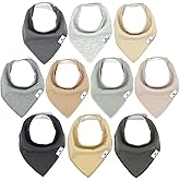 DiaperSquad's Baby Bibs for Drooling and Teething, Bibs for Boys, Baby Girl - Solid Cotton Baby Drool Bibs