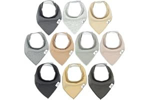 DIAPER SQUAD DiaperSquad's Baby Bibs for Drooling and Teething, Bibs for Boys, Baby Girl - Solid Cotton Baby Drool Bibs