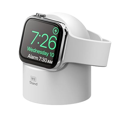 elago W2 Charger Stand Compatible with Apple Watch Series Ultra3/Ultra2/Ultra/11/10/9/8/7/6/5/4/3/2/1/SE3/SE2/SE1 (49mm, 46mm, 45mm, 44mm, 42mm, 41mm, 40mm, 38mm)