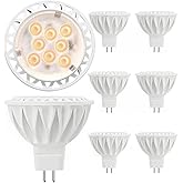 GOHDLAMP MR16 LED Bulbs 50W Halogen Equivalent Landscape Light Bulbs, 2700K Warm White 5W GU5.3 MR16 12V Spotlight Bulb, Non-Dimmable 38° Beam Angle for Landscape, Recessed, Track Lighting 6 Pack