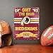 Party Animal NFL Embossed Metal Vintage Washington Redskins Sign