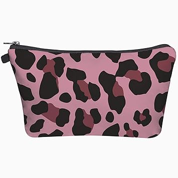 pink leopard print clutch bag