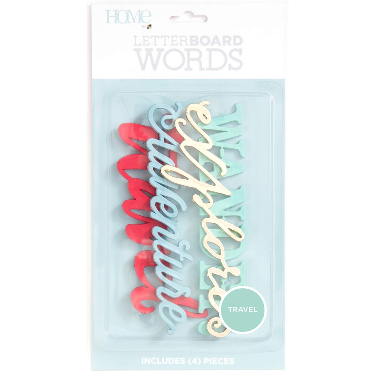 Die Cuts With A View Travel Letter Board Word Pack, Synthetic Material, Multi-Colour, 24.1 x 12.7 x 1.1 cm