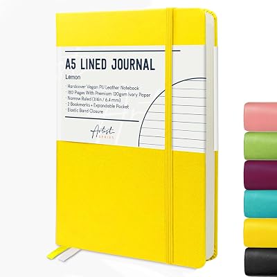 ISLAND A5 Lined Notebook Hardback 180 Pages 120gsm paw