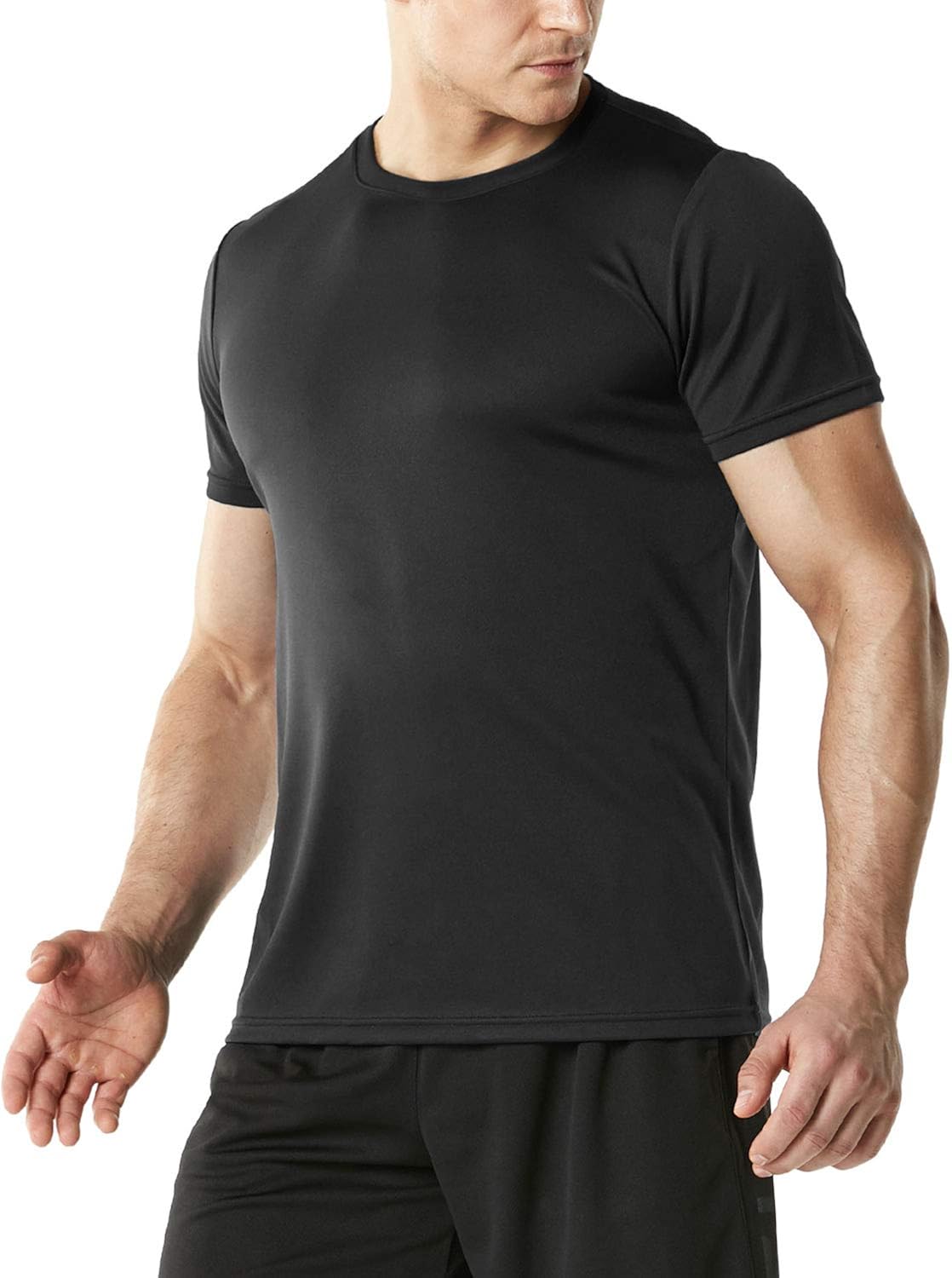 (テスラ)TESLA NEW! メッシュドライ ドライフィット スポーツ 機能性シャツ [UVカット・吸汗速乾] アクティブ Cool ドライ ランニング アスリート フィットネス トップ MTS40-BLK-M