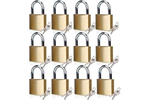 ABRA FOX ABRAFOX Lock Solid Brass Keyed Different Padlock-12pack(24 keys)