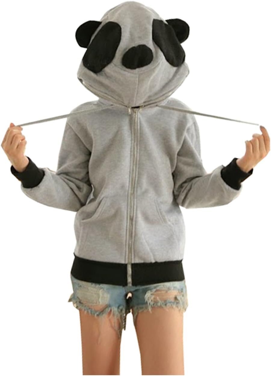 CA Mode Women's Panda Ear Hoodie Outerwear Jacket