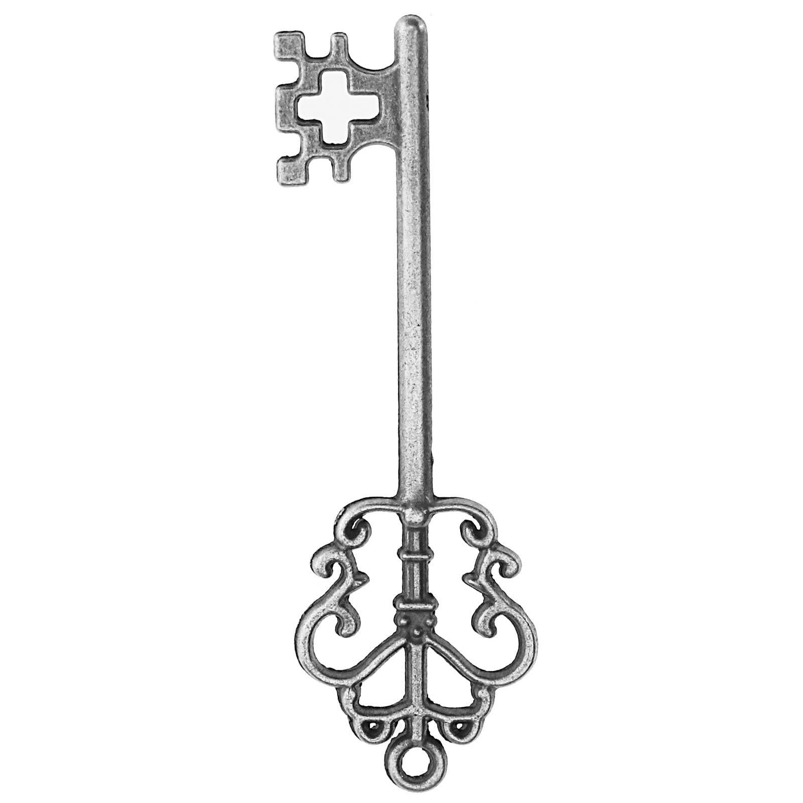 ENET 20pcs Retro Vintage Old Look Skeleton Key Charm Pendant Heart Bow Lock Silver Tone