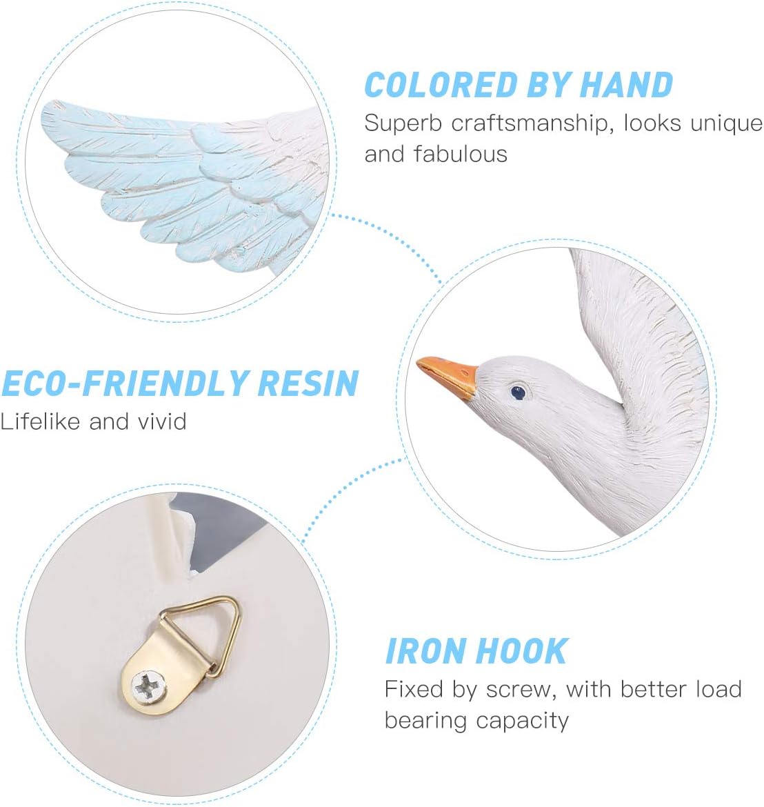 Vosarea Resin Wall Hanging Seagull Decoration 3pcs Seagulls Ornaments Seabirds Nautical Decor for Home Wall Hanging - Image 3
