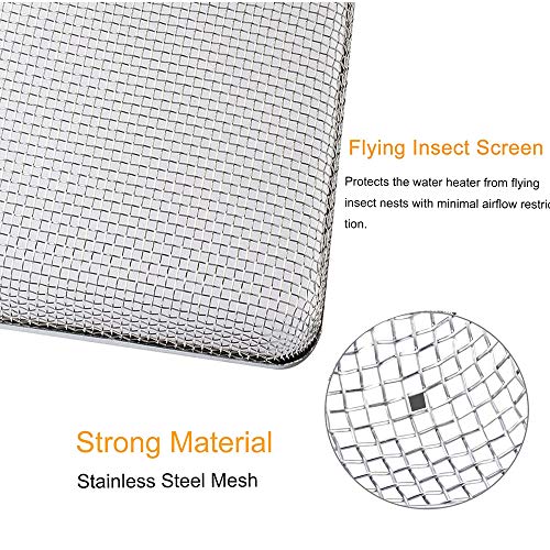 RV Furnaces Bug Screen, Heavy Stainless Steel Mesh Flying Insect Screen with Installation Tool, 8.1" x 1.5" & 2.8'' x 1.3'' & 8.5" x 6" x 1.3" & 4.5'' x 4.5'' x 1.3'' RV Heater Vent Screen (7 Packs)