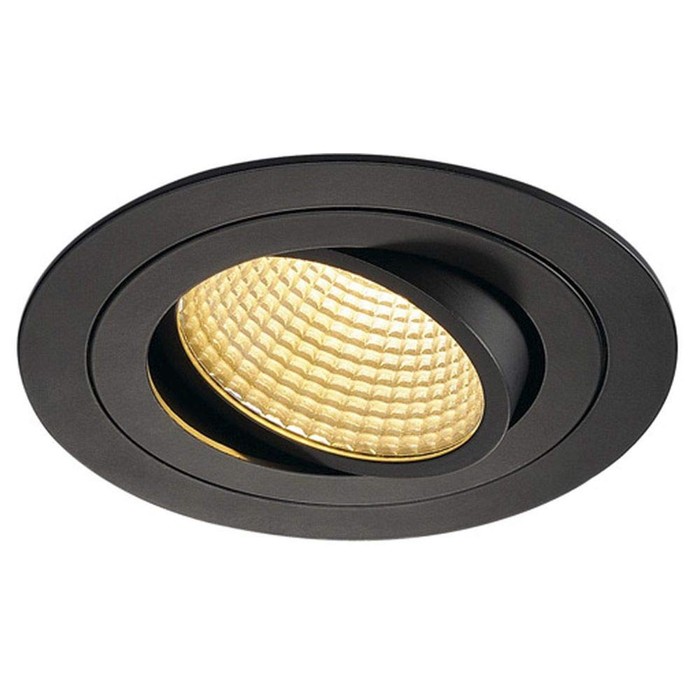 SLV Recessed Ceiling Light New TRIA 1 Set/LED spot, floodlight, Ceiling Spotlight, Ceiling Light, recessed Light, Indoor Lighting / 2700K 15W 1010lm Black dimmable 38 Degrees