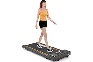 Walking Pad Treadmill Under Desk Treadmill for Home Office, DAEYEGIM 2 in 1 Portable Walking Treadmill with Remote Control, Walking Jogging Machine in LED Display