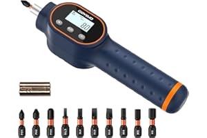 GOYOJO Digital Torque Screwdriver 7.08-70.8 in-lb/0.8-8Nm, 1/4 Adjustable Inch Pound Torque Wrench Screwdriver Set with Strong Magnetic Bits,999 Data, for Gunsmithing, Electronics and Mounting