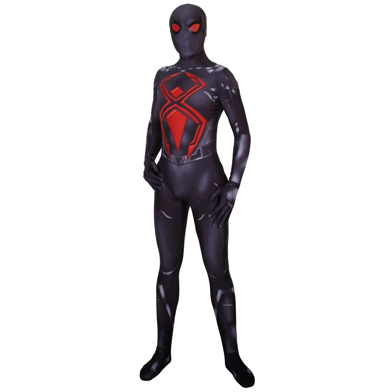 YuanMan PS4 Insomniac Spiderman Costume 3D Print Spandex Halloween Zentai Suit Adult/Kids